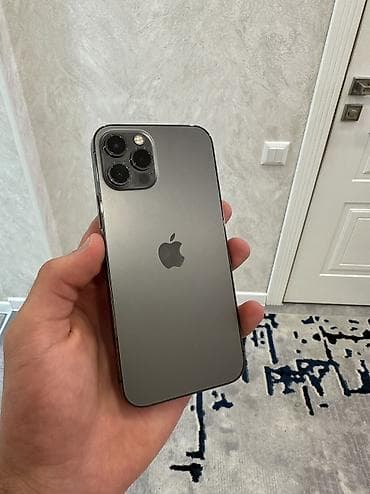 IPhone 12 Pro, Колдонулган, 128 ГБ, Графит, Коргоочу айнек, Каптама, 77 % — 1