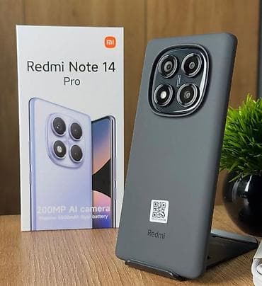 Мобильные телефоны: Redmi, Redmi Note 14 Pro, Б/у, 256 ГБ, цвет - Черный, 2 SIM — 2