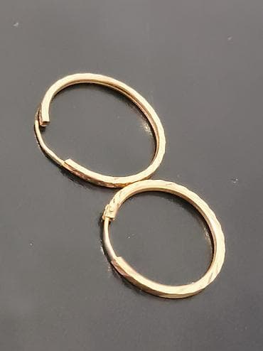 детские сережки золотые: Серьги-кольца 585 пр .классическая модель. - Форма: тонкие кольца с — 1