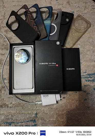 Xiaomi, 14 Ultra, Б/у, 512 ГБ, цвет - Белый, 1 SIM, 2 SIM, eSIM