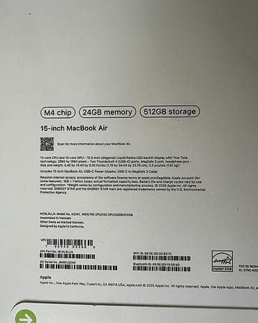 ipad 4: Ультрабук, Новый, Apple M4, ОЗУ, RAM: 24 ГБ — 2
