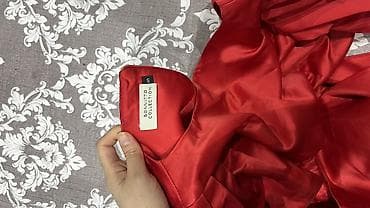 платье мусульманская: Вечернее платье, Короткая модель, Атлас, С рукавами, Открытая спина, S — 3