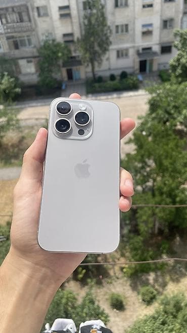 IPhone 15 Pro, Жаңы, 256 ГБ, Күмүш, Куту, Заряддоочу түзүлүш, 100 %