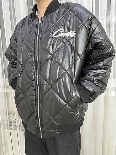 cactus jack: Куртка-бомбер Corteiz - Цвет: чёрный, глянец - Стёжка: ромбы - — 6