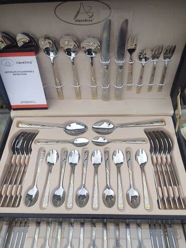 набор вилок и ложек в чемодане цена: Продаю набор ложек и вилок Alpen Berg, Дубай оригинал, 84 предмета, в — 3