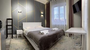 1 бөлмө, Душ кабинасы, Жаздык, жууркан-төшөк каптары, Унаа токтотуучу жай