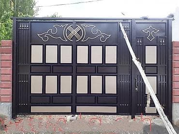 Распашные ворота: Кованые ворота с калиткой - Материал: сталь, художественная ковка. - — 1