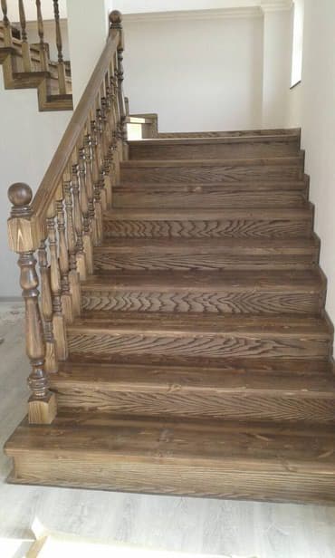 клееный брус дома под ключ проекты цена: "ПЛОТНИК БАЙКЕ" изготовления лестниц — 7