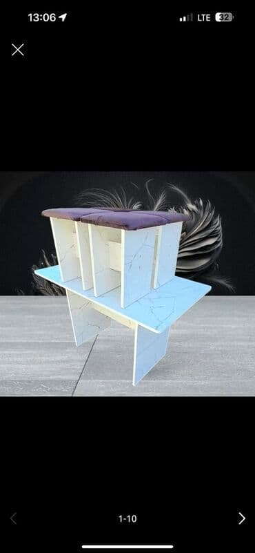 кухонный стол и стулья купить недорого: Кухонный стол и стул, Новый, Платная доставка, цвет - Белый — 4