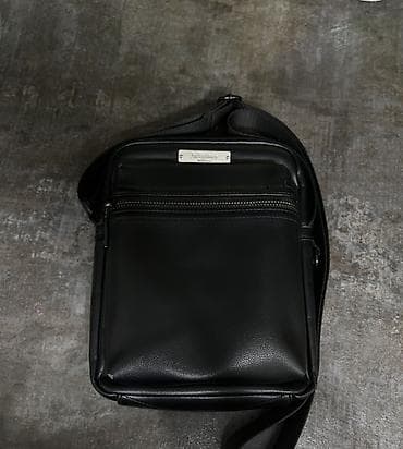 Бижутерия: Сумка H&M через плечо мужская, компактная, черная — 3