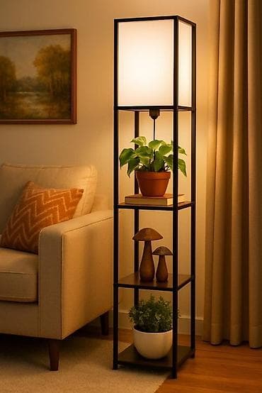 торшер икеа: Торшер-этажерка 2-в-1 с абажуром и подсветкой Дает теплый уютный — 1