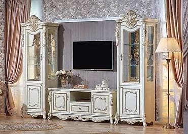 шкваф: Стенка-шкаф, Тип стенки-шкафа: Модульная, Для зала, Особенности: С отделением под телевизор — 2