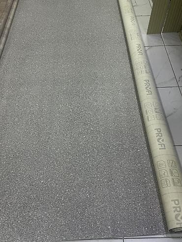 виниловый пол: Линолеум коммерческий PROFI, однотонный серый с мелкой крапинкой — 1