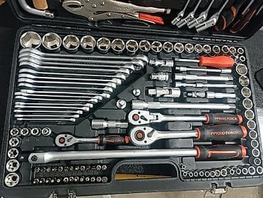 Генераторы: Набор инструментов в кейсе PPRO FORCE, большой комплект для слесарных — 4
