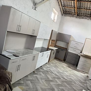 фас: Кухонный гарнитур, Новый, цвет - Серый, ДСП — 2