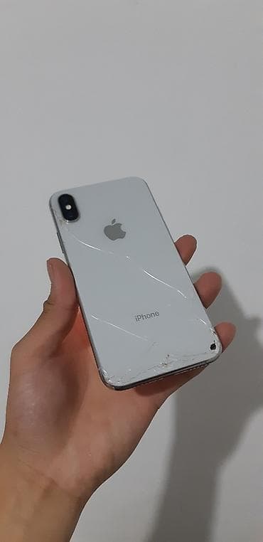 iphone x новый: IPhone X, Б/у, 256 ГБ, Белый, Чехол — 1