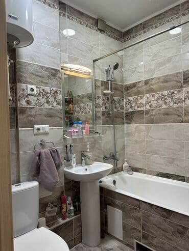 квартира час ночь сутки бишкек: 2 комнаты, 66 м², 106 серия улучшенная, 6 этаж, Евроремонт — 15