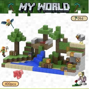 🧲 Магнитные кубики Minecraft 538 шт + 15 минифигурок - 4200 сом 400