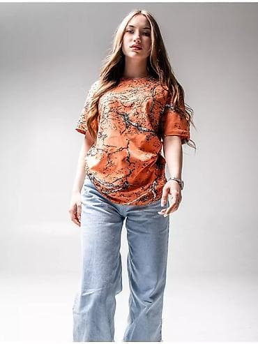 мерцающий арбуз футболка: Футболка с принтом «ветви» — базовая модель на каждый день. - Состав — 4