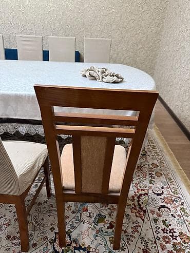 office table: Торг уместен Большой комплект: массивный раздвижной стол + комплект — 5