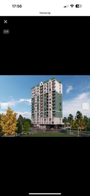 квартира керек пишпектен: 1 комната, 48 м², Элитка, 12 этаж, ПСО (под самоотделку) — 2