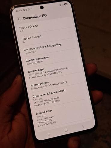 mi pad 6 max: Samsung Galaxy A56 5G (модель SM-A566E/DS), серийный номер — 6