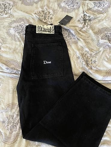 кыргыз одежда: Dime — джинсы из плотного чёрного денима - Бренд: Dime - Модель — 1