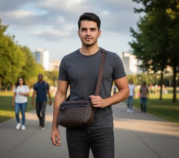 сумка органайзер для документов: Мужская/унисекс сумка через плечо - Формат: компактная — 1