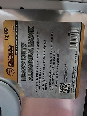 Инструменттер: Штукатурный сокол ROLLINGDOG Heavy Duty Aluminum Hawk (модель #50271) — 1
