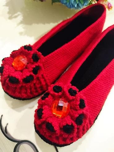 красное: Домашние тапочки, 38.5, Новый, цвет - Красный, Самовывоз — 4
