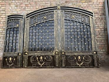 купить ворота с калиткой бу бишкек: Откатные ворота Металлические — 21