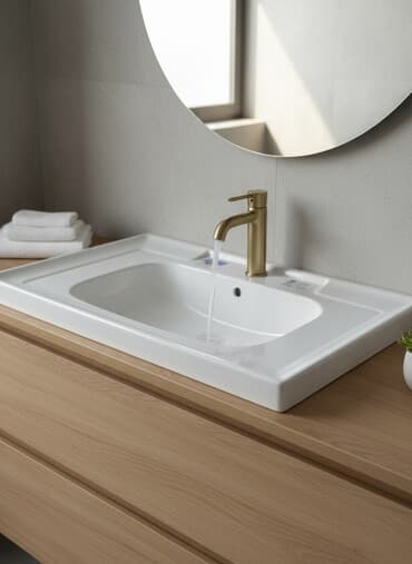 умывальник на: Раковина для ванной, Квадратная форма, Материал: Керамика — 1