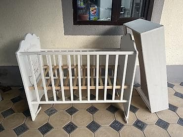 бортики на манеж: Люлька, Качалка, Дерево, цвет - Белый — 1