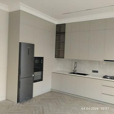 голубая кухонная мебель: Кухонный гарнитур, цвет - Серый — 2