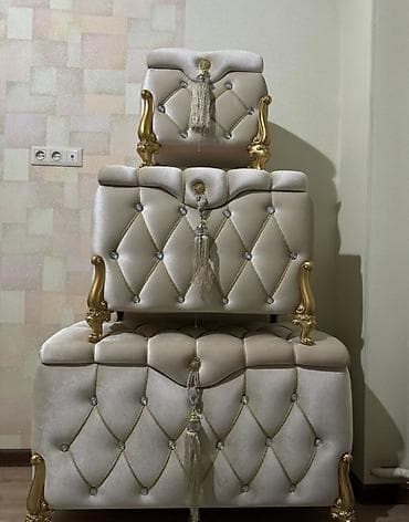 Дом и сад: Набор из 3 декоративных банкеток-сундуков в классическом стиле. - — 2