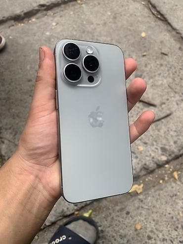 tab 9: IPhone 15 Pro Max, Б/у, 256 ГБ, Серебристый, Чехол, 84 % — 1