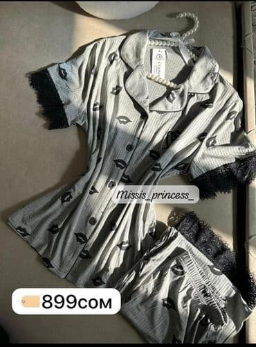 Киреге берилүүчү кийимдер: Домашние комплекты/пижамы Варианты: - Длинный рукав + брюки — 5