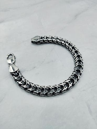 Жеке буюмдар: Серебряная цепь "Арабский Бисмарк" 60 гр 58 см Не плотная вязь Серебро — 4