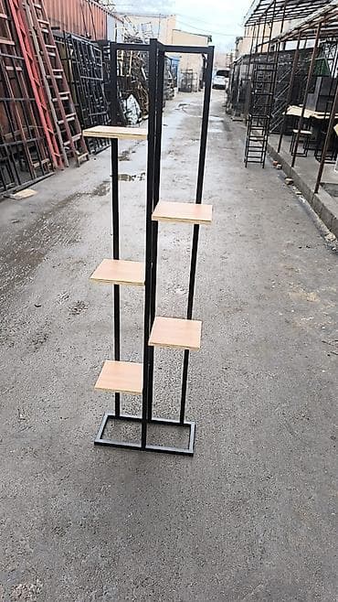 полка на колесиках: Металлический стеллажи в стиле лофт - Размер: 2000 × 720 мм - — 7