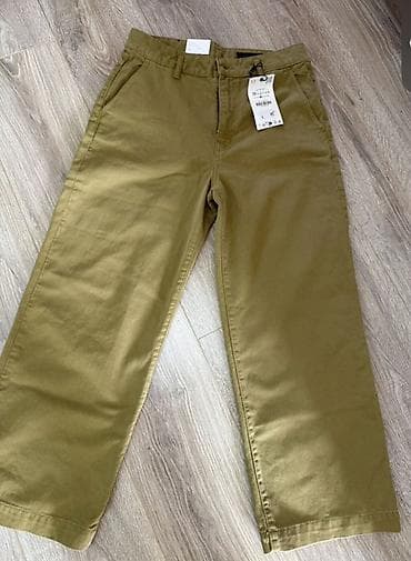 cargo pants: Свободные брюки-чинос цвета хаки 38 размер - Крой: прямой, слегка — 2