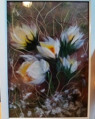 Текстиль: Картины шерстью, ручная работа Форматы А4 Розы формат А3 В нашем — 2