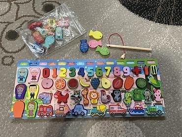 Деревянный многофункциональный развивающий набор для дошкольников