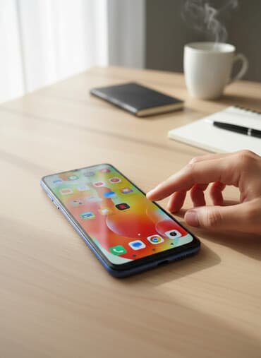 Redmi, Redmi 12C, Б/у, 64 ГБ, цвет - Голубой, 2 SIM