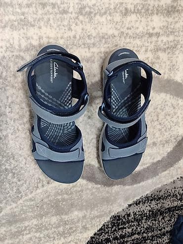 Женская обувь: Босоножки, 40, Clarks, Новый, цвет - Синий, Самовывоз — 1