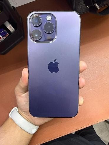 айфон 14 про чехол: IPhone 14 Pro Max, 128 ГБ, Deep Purple, Кабель, 100 % — 1