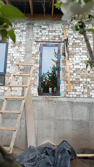 Үй жана бакча: Үйлөр жана батирлер үчүн эшик, Айнектен, Бир эшиктуу, Айнек менен, түсү - Боз — 2