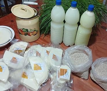 Сыр адыгейский из свежего молока, сыворотка свежая, рис Баткенский