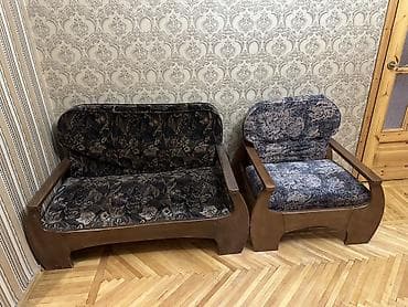 диван спальный раскладной: Комплект мягкой мебели, цвет - Серый — 1