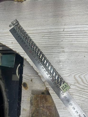 Широкий металлический браслет цепного плетения - Материал: сталь (по at lalafo.kg Широкий металлический браслет цепного плетения - Материал: сталь (по