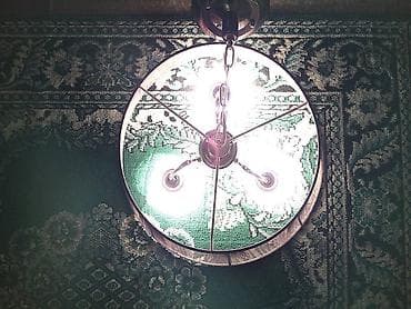 Люстралар: Продаю красивую 3х рожковую люстру, б/у. Люстра- абажур в рабочем — 10